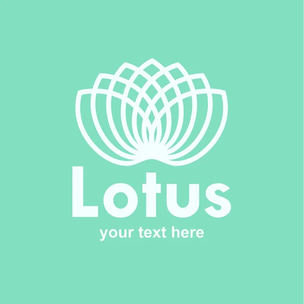 Vektor Illustration Konzept eines Lotus-Logos. Symbol auf farbigem Hintergrund — Stockvektor