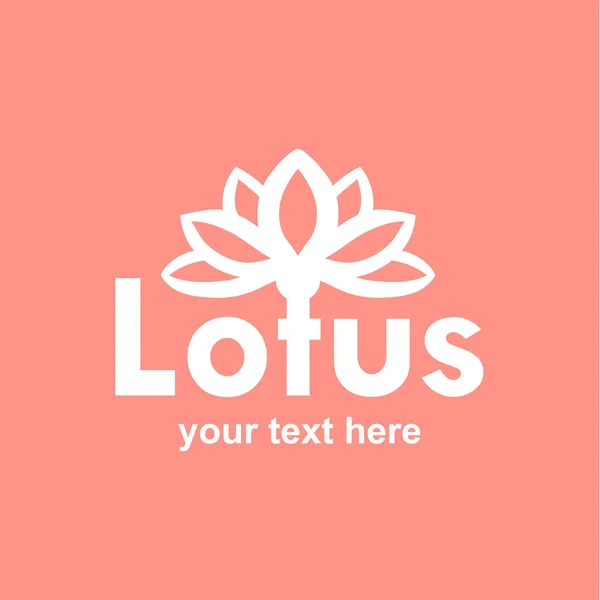 Vector illustratie concept van een lotus logo. Pictogram op de achtergrond kleur — Stockvector