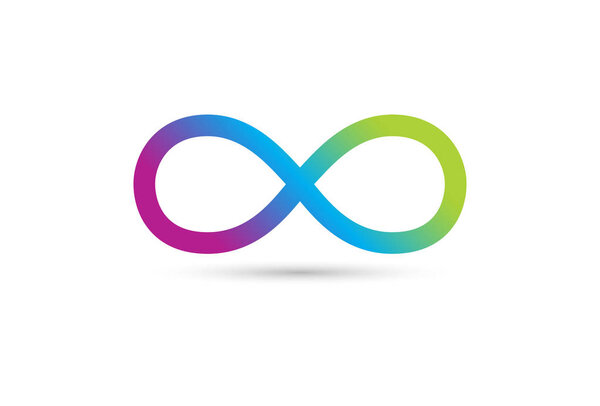Vector illustration concept of eternity logo. Colorful on white background