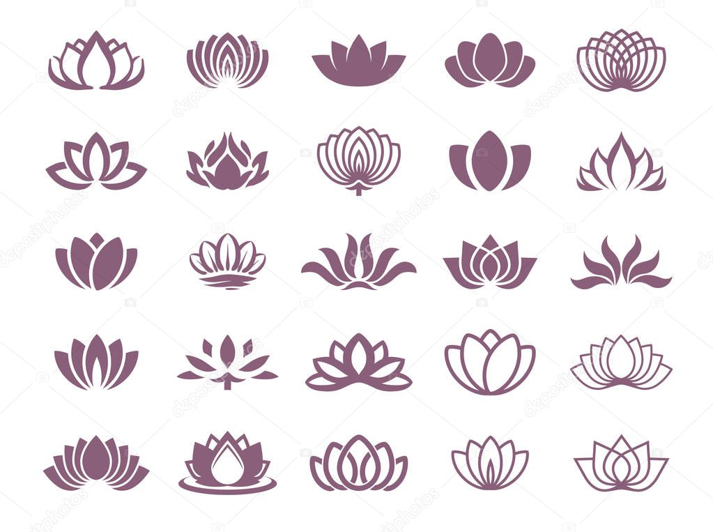 Vector illustration concept of a lotus logo.