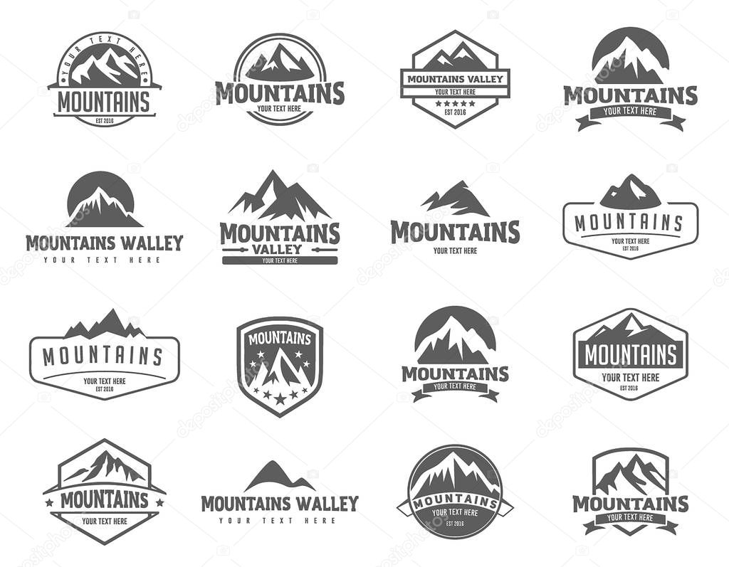 Mountain logo vector illustration concept, suitable for financial, accounting, business, travel and other companies 
