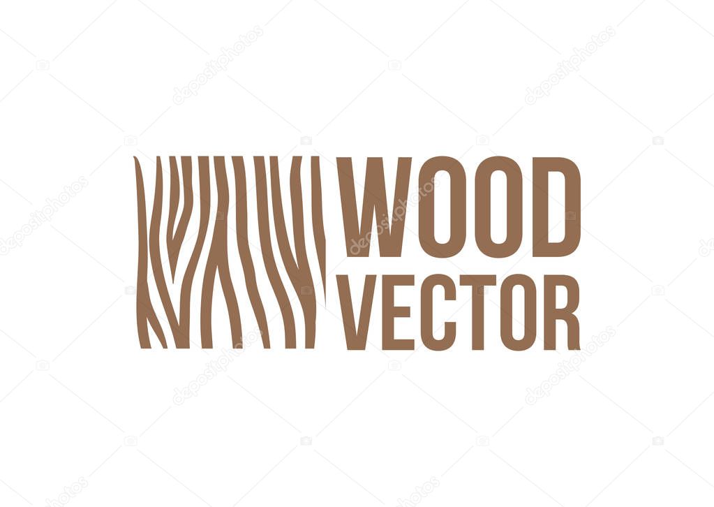 Vector Hand drawn sketch of abstract wood texture illustration