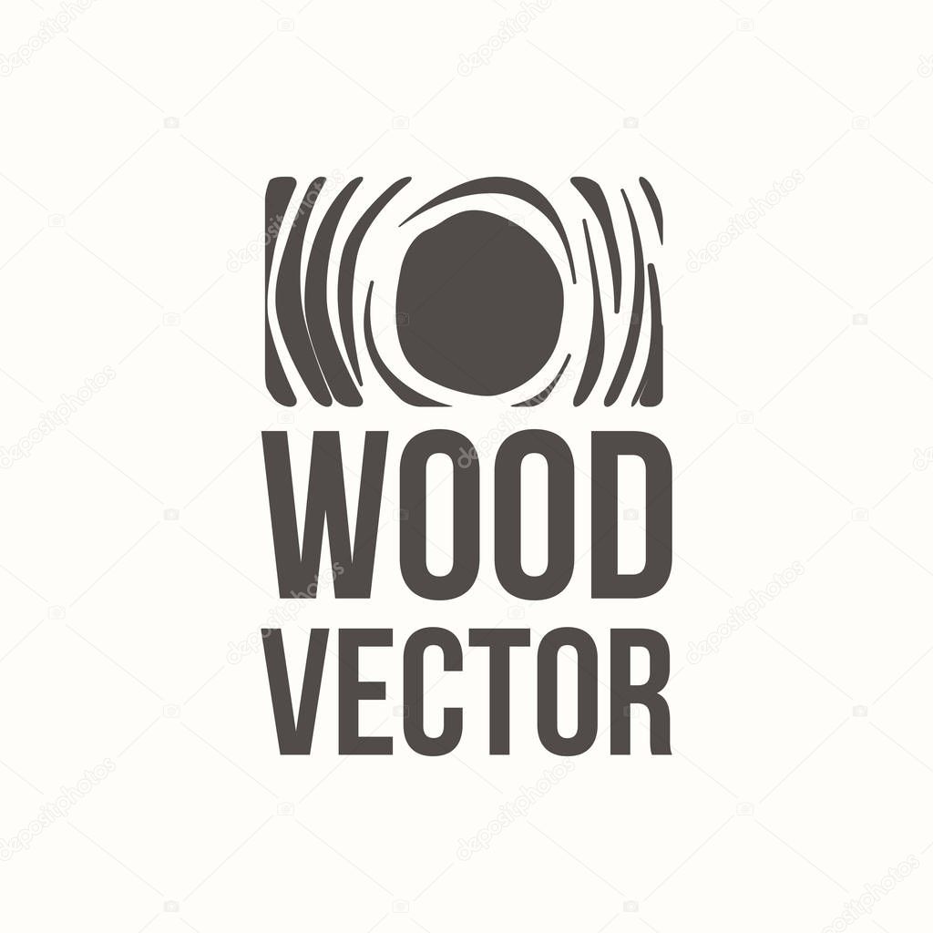 Vector Hand drawn sketch of abstract wood texture illustration