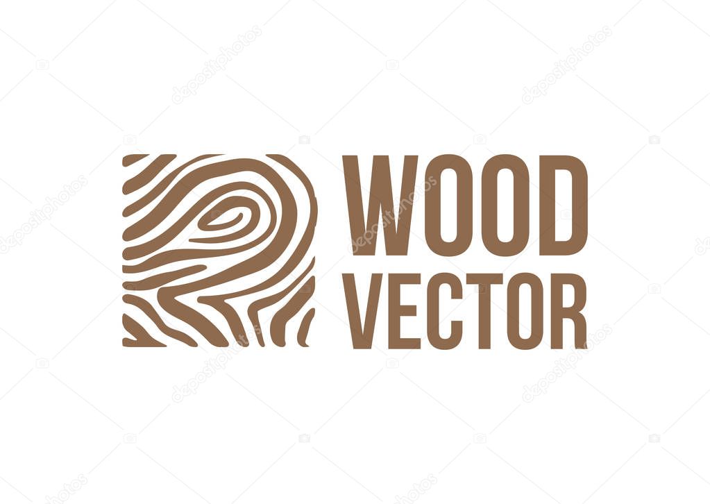 Vector Hand drawn sketch of abstract wood texture illustration