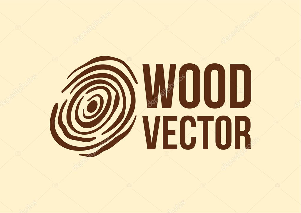 Vector Hand drawn sketch of abstract wood texture illustration