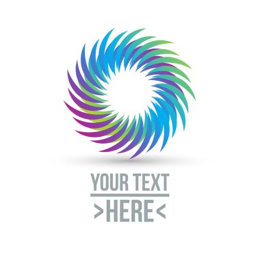 Vektör illüstrasyon çember logo kavramı. Beyaz arka plan üzerinde renkli