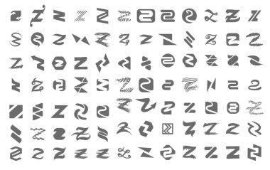 Z harfi logo vektör illüstrasyon kavramı. Beyaz arka plan üstünde kutsal kişilerin resmi