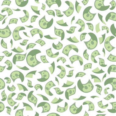 Vektör uçan para desen illüstrasyon kavramı. Sorunsuz arka plan