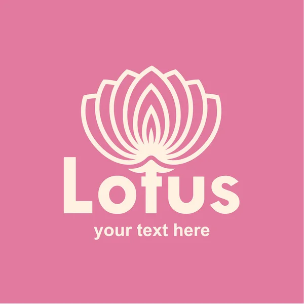 Vector illustratie concept van een lotus logo. Pictogram op de achtergrond kleur — Stockvector