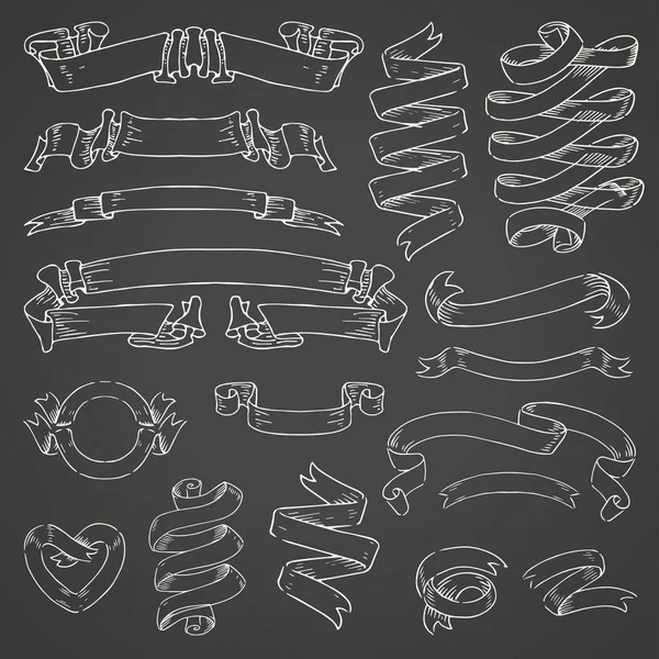 Uppsättning av realistiska transparent band. Element med dekoration gåvor, hälsningar, semester, alla hjärtans dagdesign. Vektorillustration. — Stock vektor