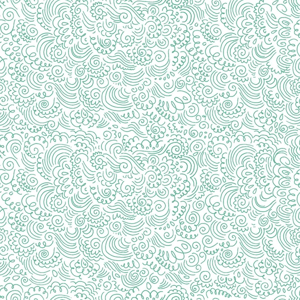 El çizilmiş kroki beyaz arka plan üzerinde soyut çiçek Dikişsiz desen illüstrasyon vektör