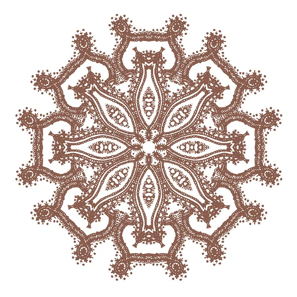 Vector Hand drawn sketch of mandala illustration on white background — Stock Vector