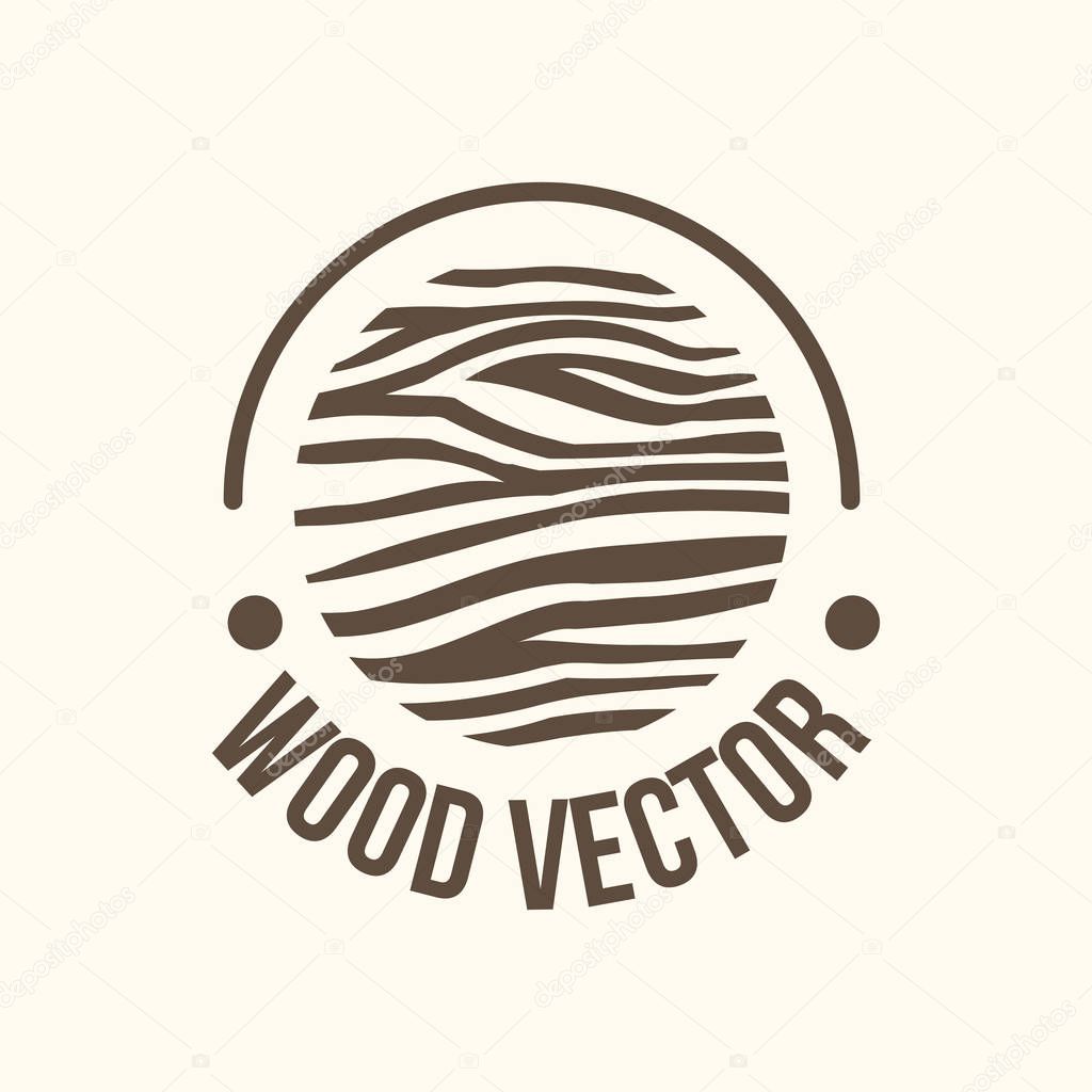 Vector Hand drawn sketch of abstract wood texture illustration