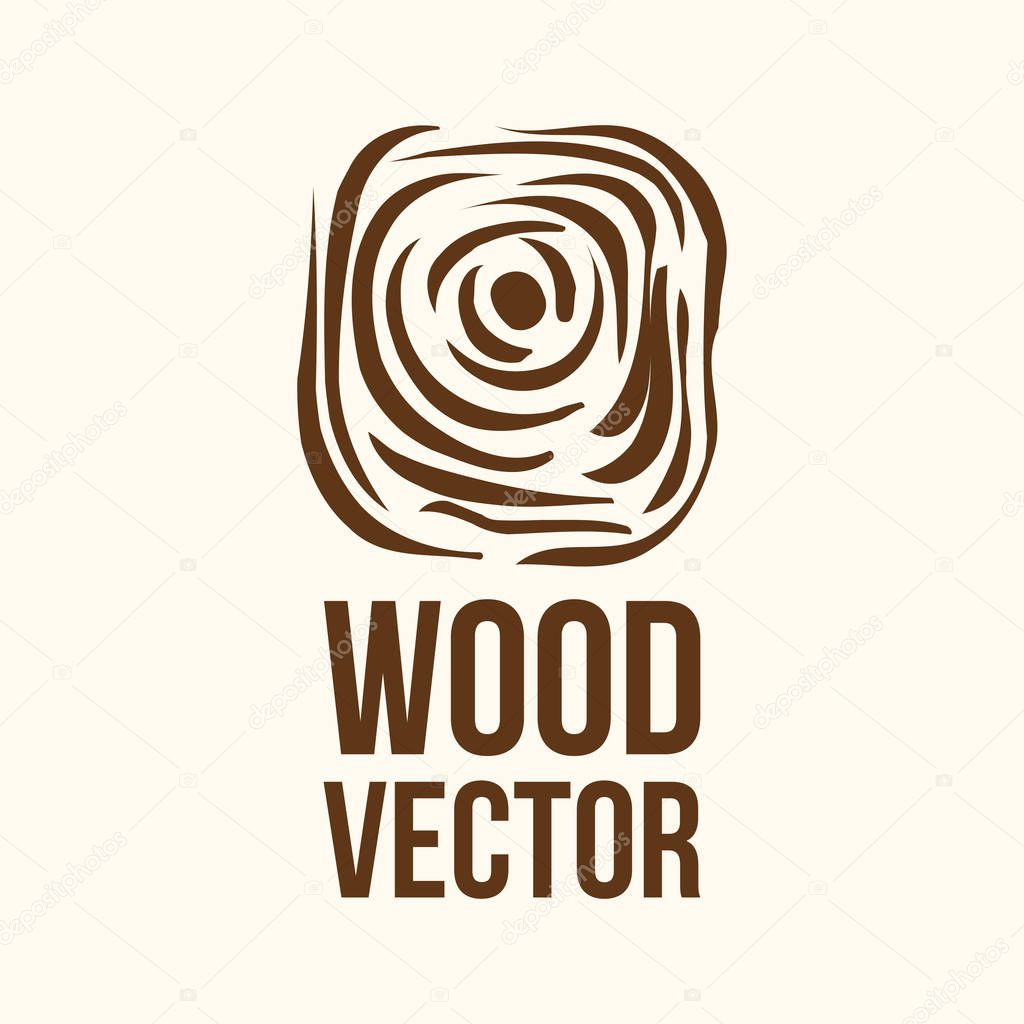 Vector Hand drawn sketch of abstract wood texture illustration