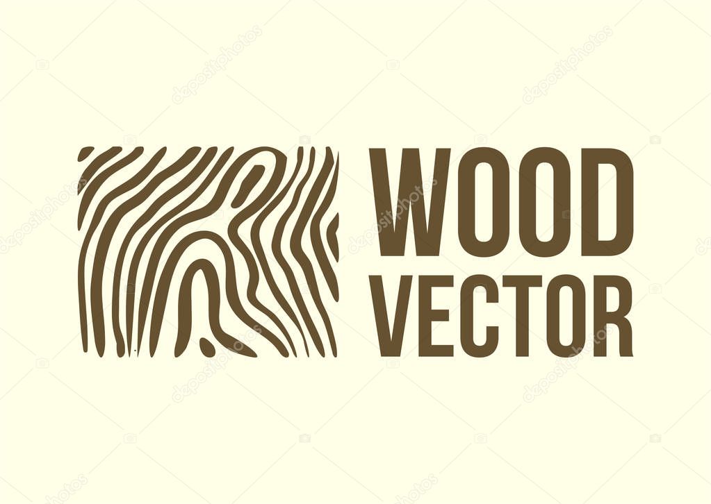 Vector Hand drawn sketch of abstract wood texture illustration
