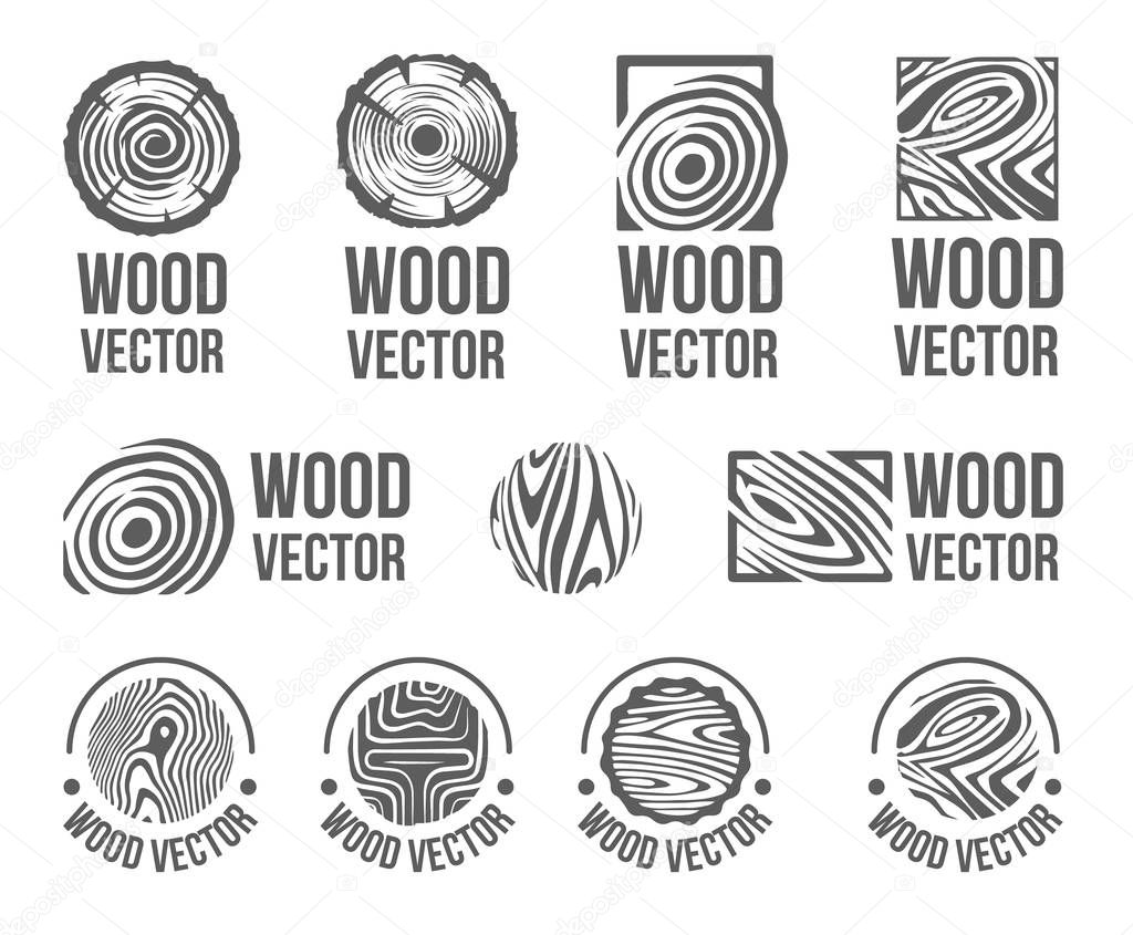 Vector Hand drawn sketch of abstract wood texture illustration