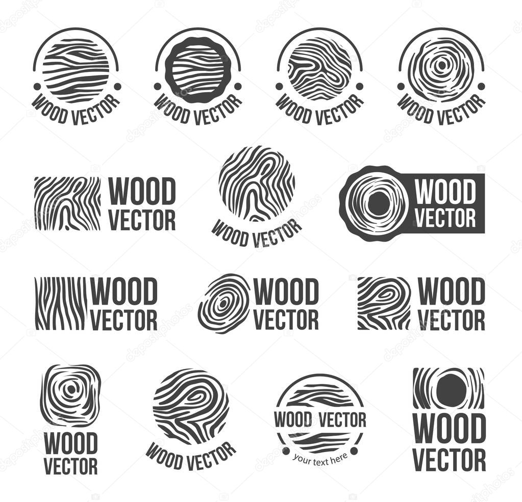 Vector Hand drawn sketch of abstract wood texture illustration