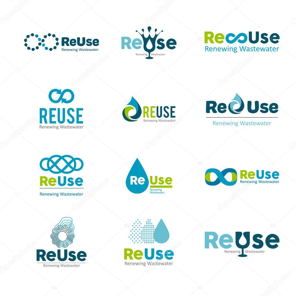 Water drop - vector business logo template concept illustration. Blue water creative sign. Design element. Clean water filter.