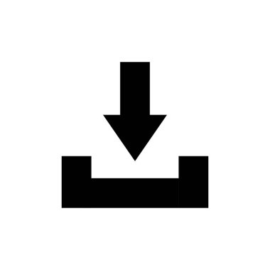 Vektör resim download Icon kavramı. Beyaz arka planda siyah