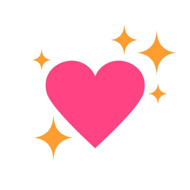 Kırmızı kalp simgesi minimalizm illüstrasyon vektör simge iskambil