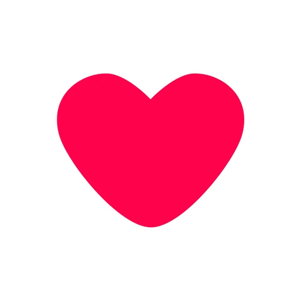 Coração vermelho ícone minimalismo ilustração vetor símbolo jogar cartas — Vetor de Stock