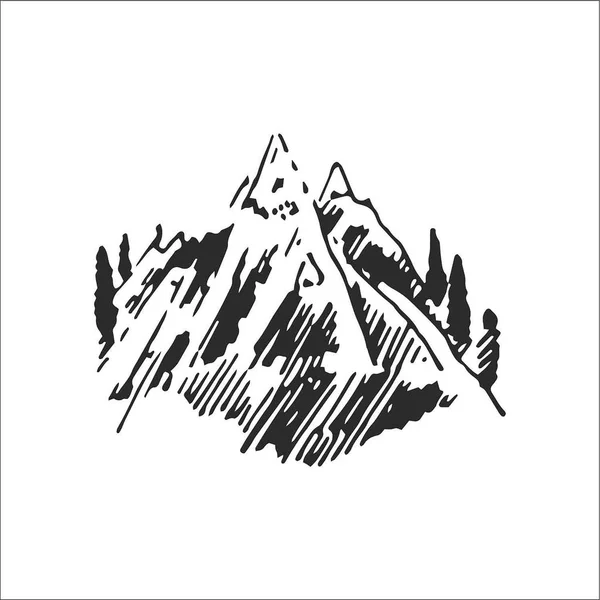 Berg logo vector illustratie concept, geschikt voor financiële, boekhoudkundige, business, reizen en andere bedrijven — Stockvector