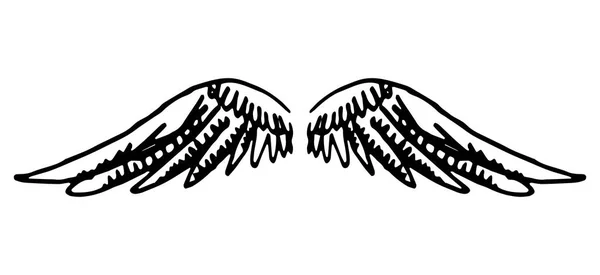 Векторная иллюстрация крыльев на белом фоне . — стоковый вектор