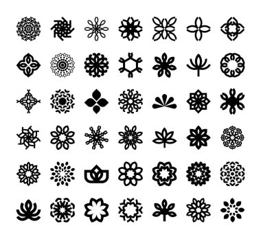 Soyut zarif çiçek logo simge vektör tasarımı. Evrensel yaratıcı premium sembolü. Zarif mücevher vektör işareti çizim.