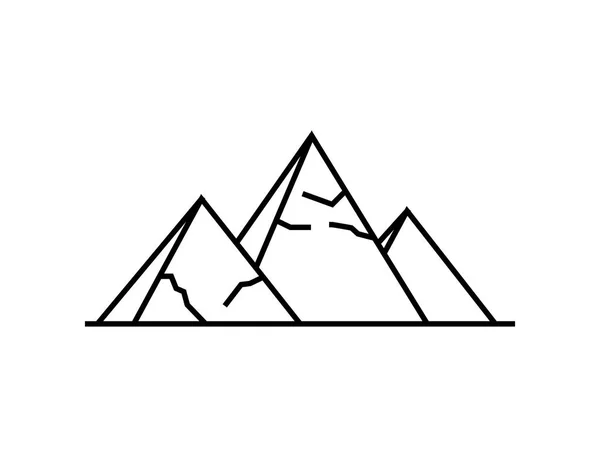 ピラミッドのアイコン。ピラミッドのシンプルなイラスト ベクトル web 用アイコン — ストックベクタ