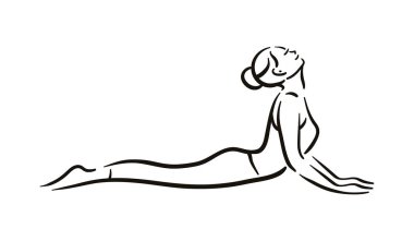 Yoga resimde beyaz backgroundrelax üzerinde poz ve meditasyon. Sağlıklı bir yaşam tarzı. Denge eğitim.