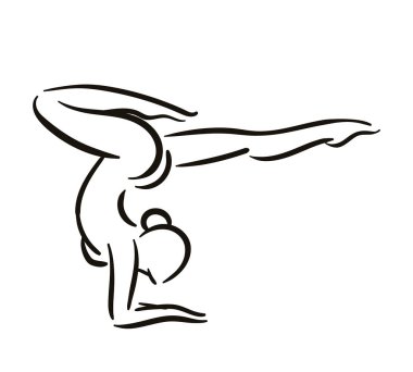 Yoga resimde beyaz backgroundrelax üzerinde poz ve meditasyon. Sağlıklı bir yaşam tarzı. Denge eğitim.