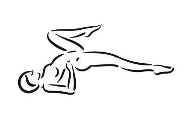Yoga resimde beyaz backgroundrelax üzerinde poz ve meditasyon. Sağlıklı bir yaşam tarzı. Denge eğitim.