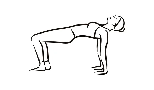 Ioga pose ilustração no fundo brancoRelaxe e medite. Estilo de vida saudável. Formação de equilíbrio . — Vetor de Stock