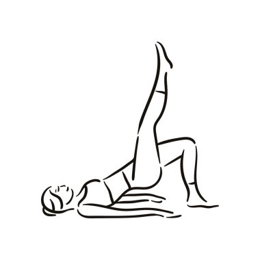 Yoga resimde beyaz backgroundrelax üzerinde poz ve meditasyon. Sağlıklı bir yaşam tarzı. Denge eğitim.