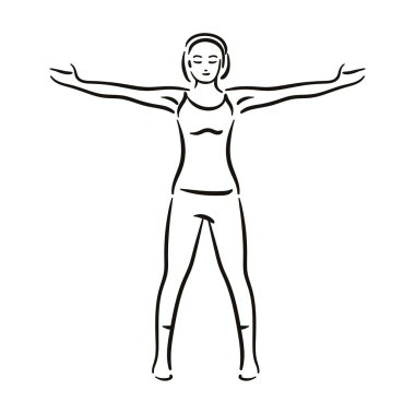 Yoga resimde beyaz backgroundrelax üzerinde poz ve meditasyon. Sağlıklı bir yaşam tarzı. Denge eğitim.