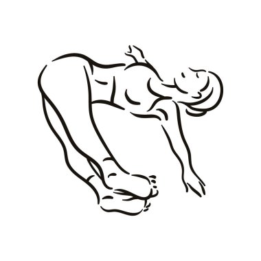 Yoga resimde beyaz backgroundrelax üzerinde poz ve meditasyon. Sağlıklı yaşam tarzı. 