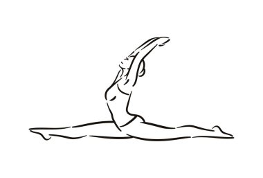 Yoga resimde beyaz backgroundrelax üzerinde poz ve meditasyon. Sağlıklı bir yaşam tarzı. Denge eğitim.