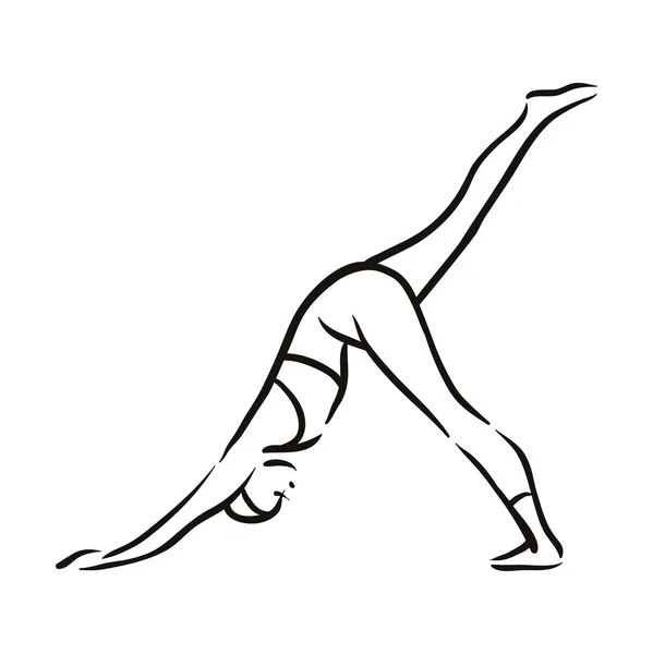 Yoga vormen illustratie op witte backgroundrelax en mediteren. Gezonde levensstijl. Evenwicht opleiding. — Stockvector