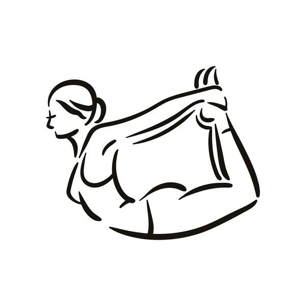 Ioga pose ilustração no fundo brancoRelaxe e medite. Estilo de vida saudável. Formação de equilíbrio . —  Vetores de Stock