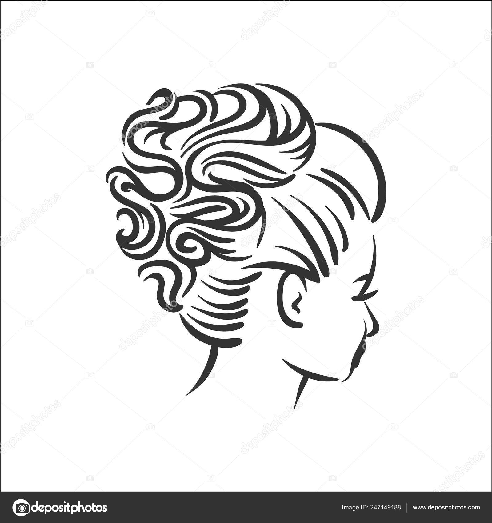 Image vectorielle Illustration vectorielle concept de coiffure femme  illustration sur fond blanc par ©ArthaDesignStudio - 247149188, image size:1599x1700