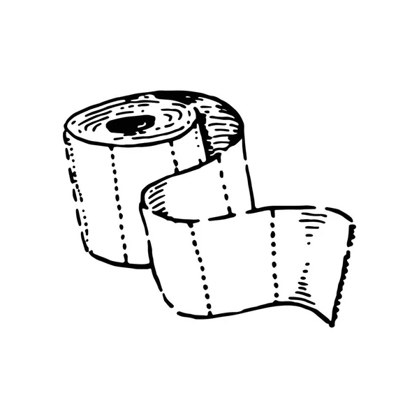 Vektoros illusztráció fogalmának kezét WC-papír megfullad illusztráció fehér háttér — Stock Vector