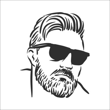 Hipster hat sanat resimde beyaz arka plan üzerinde vektör illüstrasyon kavramı