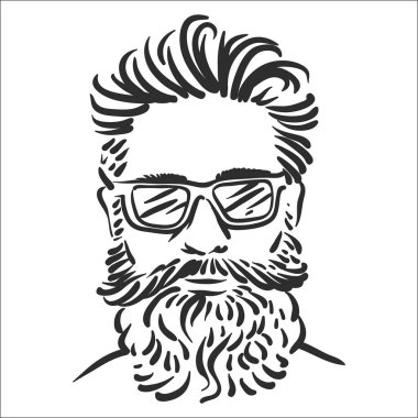 Hipster hat sanat resimde beyaz arka plan üzerinde vektör illüstrasyon kavramı