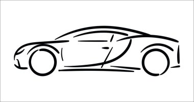 Beyaz arka plan üzerinde araba simge tasarlamak vektör illüstrasyon kavramı