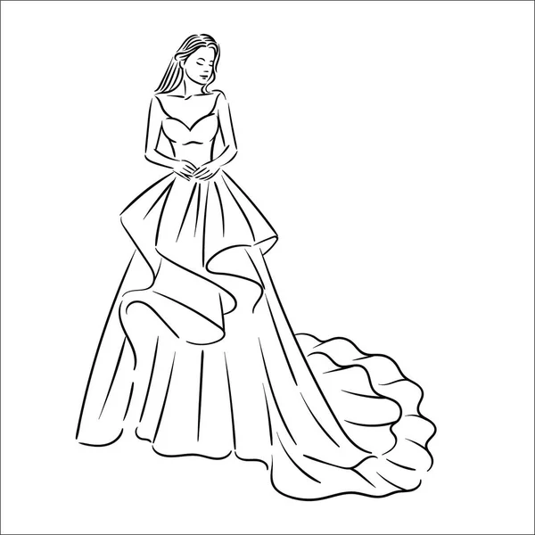 Векторная иллюстрация концепции иконки невесты на белом фоне — стоковый вектор