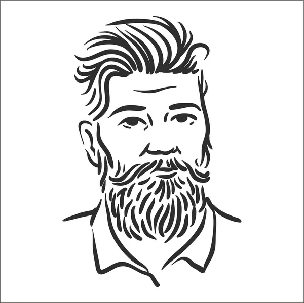 Conceito de ilustração vetorial da ilustração de arte da linha Hipster sobre fundo branco — Vetor de Stock