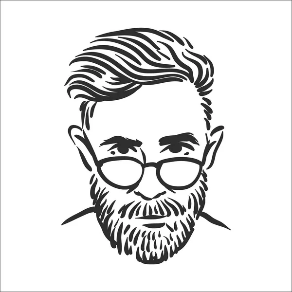 Conceito de ilustração vetorial da ilustração de arte da linha Hipster sobre fundo branco — Vetor de Stock