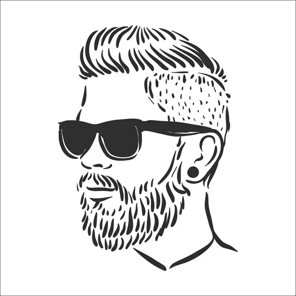 Concept Illustration Vectorielle Illustration Art Ligne Hipster — Image vectorielle