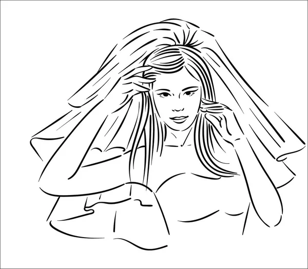 Illustration vectorielle concept de Bride icône illustration sur fond blanc — Image vectorielle