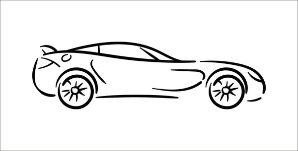 Concepto de ilustración vectorial de ilustración de icono de coche sobre fondo blanco — Vector de stock